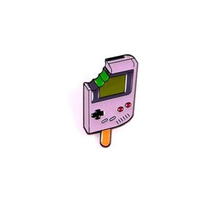 Popsicle purple retro vintage style video game Nintendo game boy enamel pin char